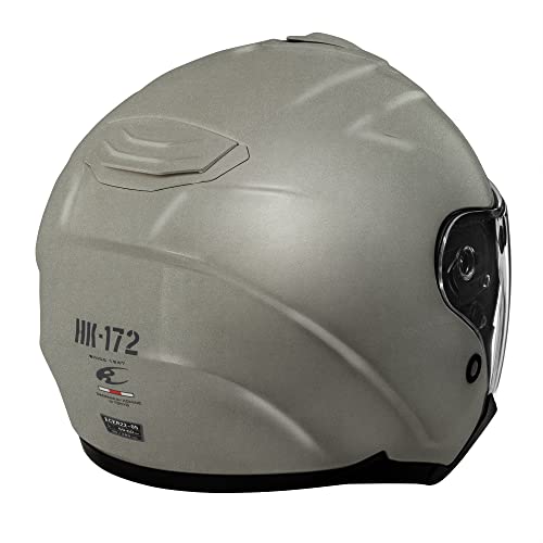 コミネ(KOMINE) バイク用 HK-172 FL コンポジット FRP ジェットヘルメット Gunmetal L 中間 画像