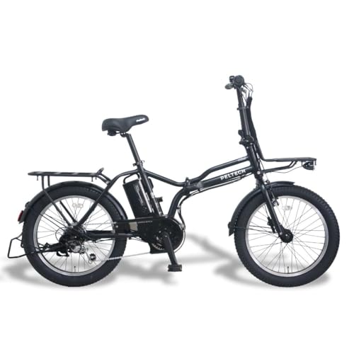 PELTECH(ペルテック) X-Adventure20インチ 折りたたみ 電動アシスト自転車 シマノ外装6段変速 36V ハイパワーモデル 折り畳み 自転車 センターモーター【簡易組立必要品】(TDN-246L) *販売証明書付き (マットブラック) 1枚目 画像