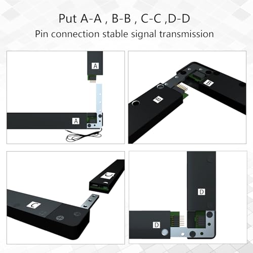 GreenTouch Infrared Touch Overlay 10 Points IR Touch Frame with USB Interface Free-Drive Plug and Play (50) 中間 画像