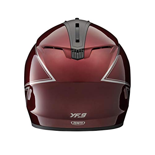 ヤマハ(Yamaha)バイクヘルメット フルフェイス YF-9 ZENITH サンバイザーモデル ピンストライプ ワインレッド Lサイズ(58-59cm) 90791-1784L 中間 画像