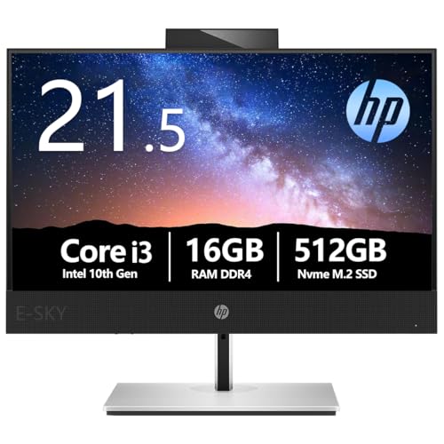 HP ProOne 600 G6 AIO｜21.5インチ FHD｜第10世代 Core i3 メモリ16GB Nvme M.2 SSD 512GB｜Office付き WiFi Type-C｜Windows11 一体型 デスクトップパソコン(整備済み品) 画像1