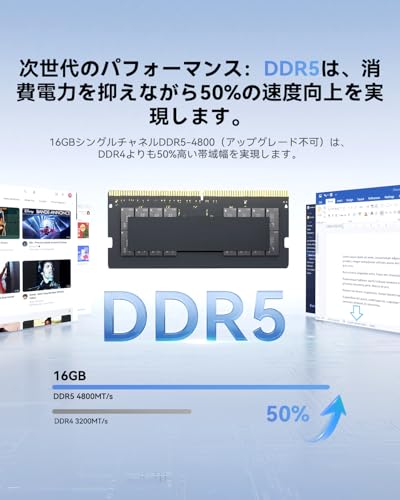 【高耐久設計】GEEKOM Air12 ミニPC |最新第13世代 Intel N150 搭載|DDR5 16GB+512GB SSD|全金属フレーム・3年保証|3画面出力(HDMI+USB-C+DP)|動画視聴/学校/工場対応|TDP6W 省電力|静音冷却|SDカードリーダー WiFi 6/BT5.2 mini pc 中間 画像