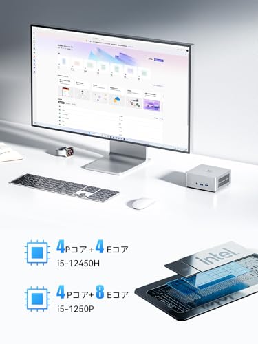 MINISFORUM Venus Series UN1250ミニPC Core i5-1250P DDR4 16GB 500GB PCIe4.0 SSD ミニパソコン Windows 11 Pro UHD Graphics Wi-Fi6E&BT5.2/2.5G有線LAN対応 HDMI2.0/USB-C/DP1.4 4K@60Hz 3画面出力 コンパクトPC 最後 画像