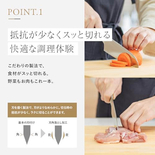 【オンライン限定】 貝印 KAI 小三徳 包丁 145mm サビにくい オールステンレス マルチナイフ 食洗機対応 お手入れ簡単 シルバー AB2888 中間 画像