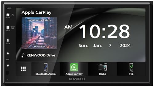 ケンウッド(Kenwood) ディスプレイオーディオ 7インチ DMX5523S ワイヤレス接続「Apple CarPlay」「Android Auto」対応 WSVGAの 静電タッチパネル搭載 ステリモ対応ワイヤレスミラーリング 中間 画像