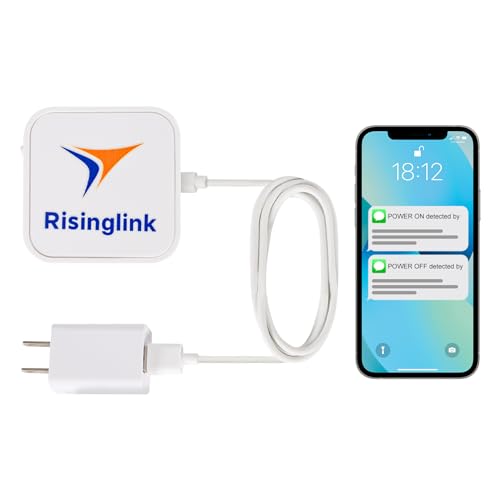 Risinglink 停電アラーム、停電検知器、テキストメッセージ、Eメール、オーディオアラート付き(第2世代) 1枚目 画像