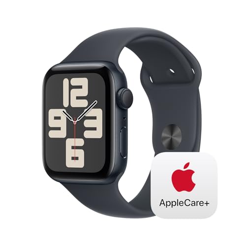 Apple Watch SE(第 2 世代)[GPS モデル、44mm ケース]ミッドナイトアルミニウムケースとミッドナイトスポーツバンド - M/L + 延長2年 AppleCare+ for Apple Watch SE (2nd gen.) 画像1