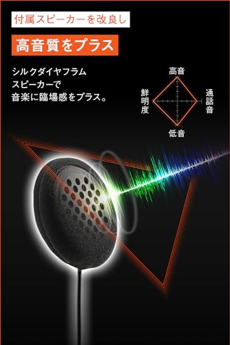 デイトナ(Daytona) バイク用 インカム 6人通話 ブルートゥース 通信距離1000m スピーカー DT-01+(DTオーワン プラス) 1台セット 25028 中間 画像