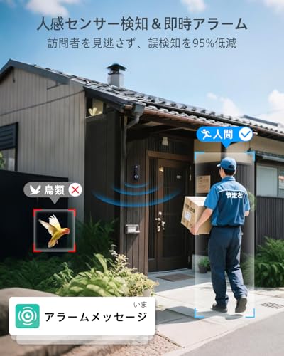 インターホン ワイヤレス 工事不要【全身確認可能・2K 180°超広角】 XTU ドアホン カメラ付き ドアベル テレビドアホン スマホ連動 来訪者の頭から足元までしっかり確認 Alexa/Google Home連携 遠隔監視 双方向通話 家族共有 IP66防塵防水 クラウド/SD保存 日本語サポート 中間 画像