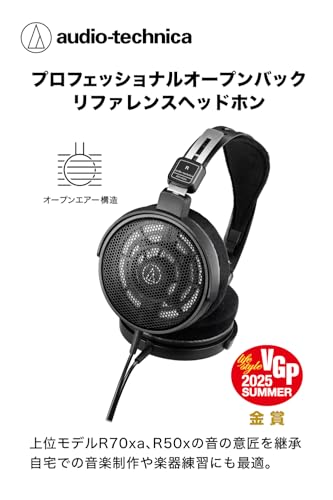 オーディオテクニカ ATH-R30x 開放型 モニターヘッドホン 有線 軽量【DTM 音楽鑑賞 楽器練習 電子ピアノ 6.3mmヘッドホン端子変換プラグ付き オープンバック スタジオモニター ヘッドホン】 最後 画像