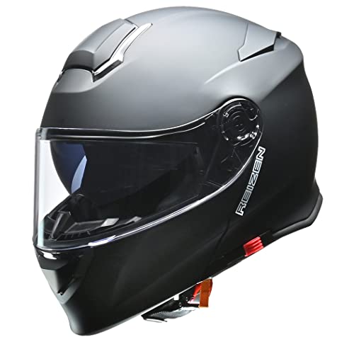 リード工業(LEAD) バイク用 インナーシールド付き システムヘルメット REIZEN (レイゼン) マットブラック Lサイズ (59-60cm未満) 最後 画像