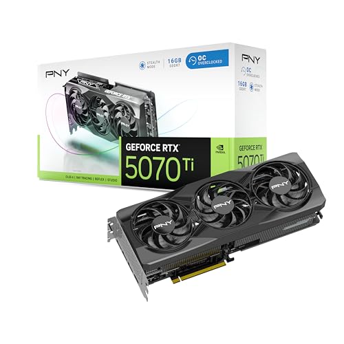 PNY GeFORCE RTX 5070 Ti 16GB Overclocked TripleFan グラフィックスボード VCG5070T16TFXPB1-O VD9079 1枚目 画像