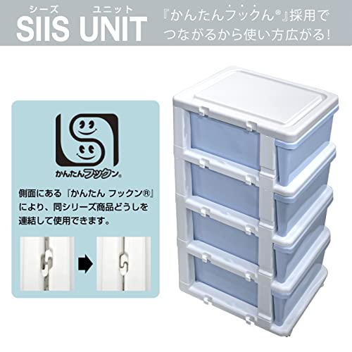 JEJ SEEDS(シーズ) スリムチェスト 5段 キャスター付き ホワイト SIU-5-WH 中間 画像