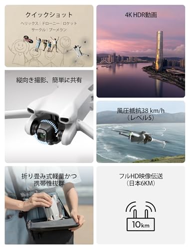 DJI Mini 3 Fly Moreコンボ(DJI RC付属) + NDフィルターセット(ND 16/64/256) ドローン 撮影 小型 4K ミニドローン カメラ付き HDR動画撮影 追加バッテリー(駆動時間38分) ×2 初心者向け 縦向き撮影 インテリジェント機能搭載 折り畳み式 軽量 賠償責任保険1年無償付き 最後 画像