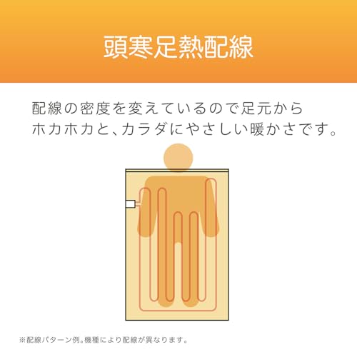 【Amazon.co.jp限定】 コイズミ 電気毛布 敷毛布 130×80cm 丸洗い可 頭寒足熱配線 ダニ退治 無段階温度調節 節電 省エネ KDS-40242 中間 画像