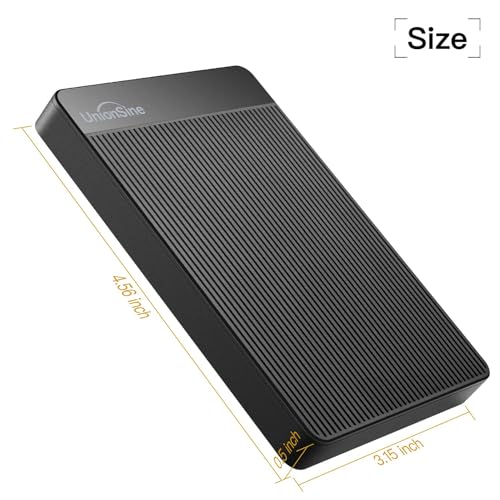 UnionSine 500GB 外付け ハードディスク超薄型外付けHDDポータブルハードディスク2.5インチ USB3.0に対応 PC/Mac/PS4/XBox/テレビ録画(黒)HD2510 中間 画像