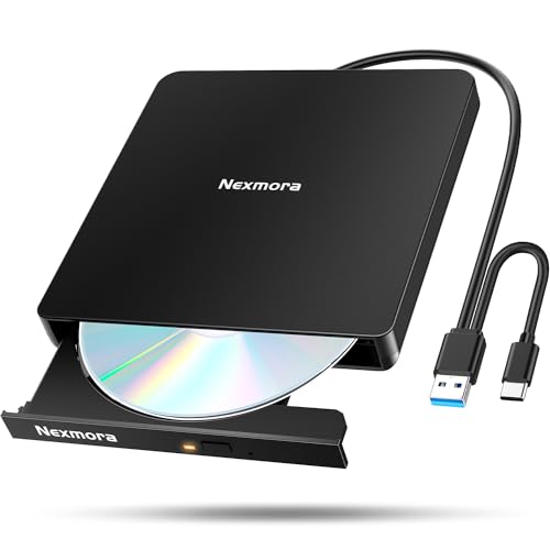 【2025革新型・高速USB3.0対応】 CD DVDドライブ 外付け 静音 DVDプレーヤー 外付けDVDドライブ USB3.0＆Type-C両接続 読取/書込可 CDプレーヤー バスパワー駆動 外付けCDドライブ 軽量 薄型 光学ドライブ 外付け CDドライブ Mac PC パソコン Windows11対応 Windows10/8/7XP 外付け CD DVD ドライブ 画像1