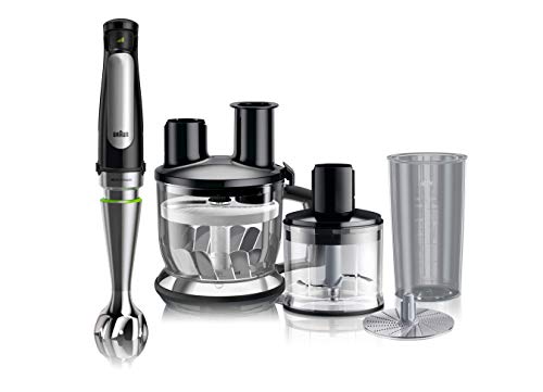 ブラウン ハンドブレンダー マルチクイック7 MQ7080XG 簡単操作 時短 離乳食 下ごしらえ スムージー スープ つぶす 混ぜる スライス せん切り きざむ みじん切り こねる 大根おろし 1台7役 ハイパワー400W ギフト プレゼント お手入れ簡単 食洗機 ドイツ設計 直感操作 1.5ℓフードプロセッサー 500mlチョッパー 1枚目 画像