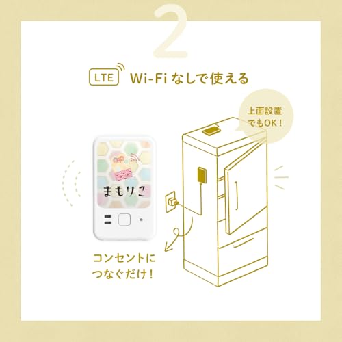 ネコリコ まもりこ(第2世代) 高齢者みまもりサービス 冷蔵庫で見守り 専用アプリ 生活リズム LTE内蔵 中間 画像