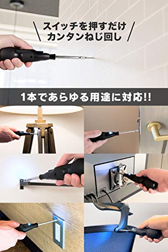 VOICE (ヴォイス) 電動ドライバー RAQUL (ラクル) ボール型グリップ 電動 手動 兼用 小型 USB Type-C 充電式 軽量 正転 逆転 ネジ締め DIY ビット 充電ケーブル付属 中間 画像