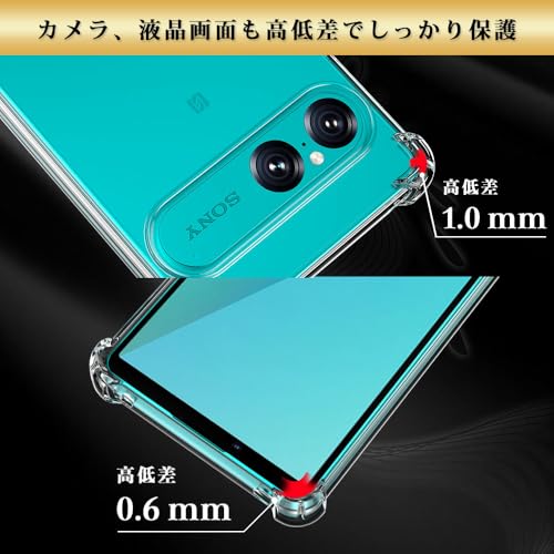Hy+ Xperia10 VII ケース SO-52F / SOG16 / A502SO / XQ-FE44 対応 耐衝撃 クリア TPU カバー 米軍MIL規格(MIL-STD-810G) 衝撃吸収ポケット ストラップ装着可能 スマホケース 中間 画像