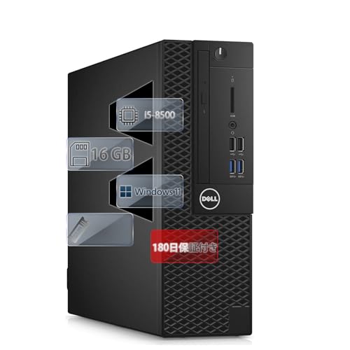 【中古整備品】デル デスクトップパソコン DE LL OptiPlex 3060 SFF/CPU 第8世代インテル Core i5 8500 / /16GB/最新Windows11 Pro&MS Office2019/USB3.0/DP/DVD/HDMI搭載/外付けWIFI付き (SSD512GB) 1枚目 画像