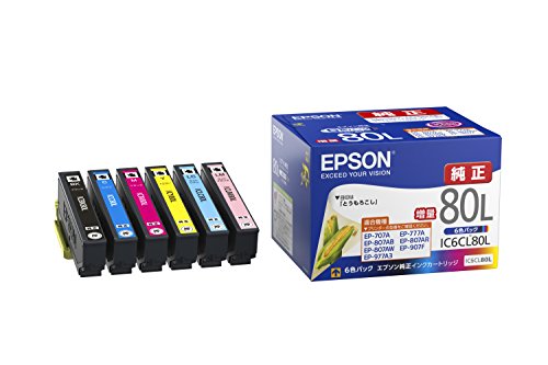 エプソン 純正 インクカートリッジ とうもろこし IC6CL80L 6色パック 増量 画像1