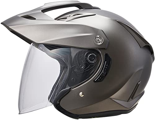 マルシン工業 マルシン(MARUSHIN) バイクヘルメット スポーツ ジェット TE-1 フラットガンメタリック Mサイズ (57-58cm) MSJ1 1001627 中間 画像