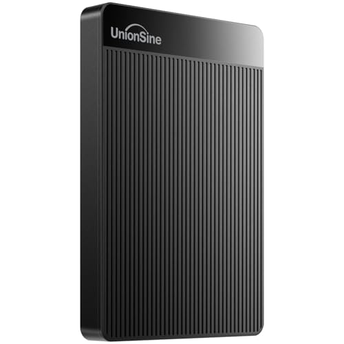 UnionSine 500GB 外付け ハードディスク超薄型外付けHDDポータブルハードディスク2.5インチ USB3.0に対応 PC/Mac/PS4/XBox/テレビ録画(黒)HD2510 画像1