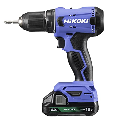 HiKOKI(ハイコーキ) 18V コードレス ドライバドリル チャック 2.0~13mm 20段クラッチ 2.0Ah 蓄電池×1個 充電器 ケース付 FDS18DA(BG) 画像1
