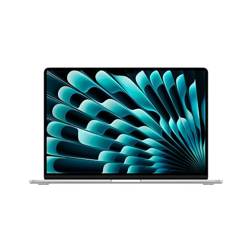 Apple 2025 MacBook Air M4 チップ搭載 15 インチノートブック: Apple Intelligence のために設計、15.3 インチ Liquid Retina ディスプレイ、16GBユニファイドメモリ、 256GB SSD ストレージ、12MP センターフレームカメラ、Touch ID - シルバー 画像1