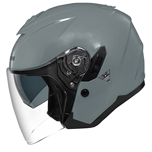 コミネ(KOMINE) バイク用 HK-172 FL コンポジット FRP ジェットヘルメット Basalt Grey XL 中間 画像