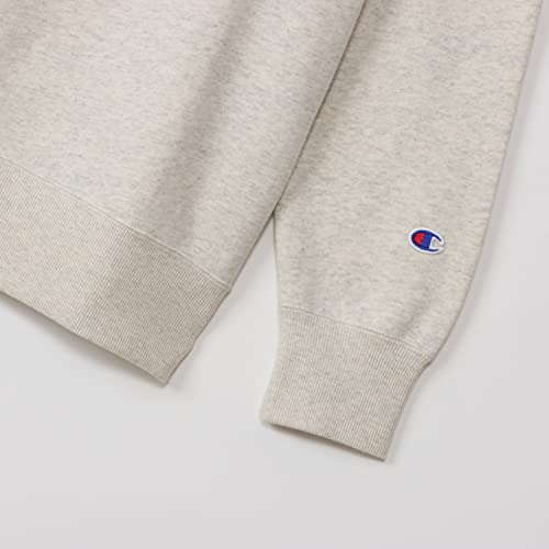 [チャンピオン] トレーナー 長袖 裏毛 刺繍 ワンポイントロゴ クルーネックスウェットシャツ ベーシック C3-W001Z メンズ オートミール 中間 画像