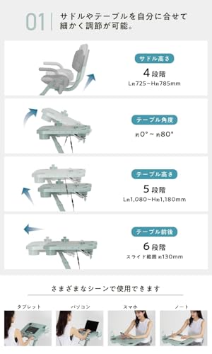 【Amazon.co.jp 限定】 アルインコ(ALINCO) フィットネスバイク エアロバイク トレーニングバイク マットセット 静音 8段階負荷 折りたたみ コンパクト収納 軽量 タブレットトレー付 小物ホルダー 組立簡単 中間 画像
