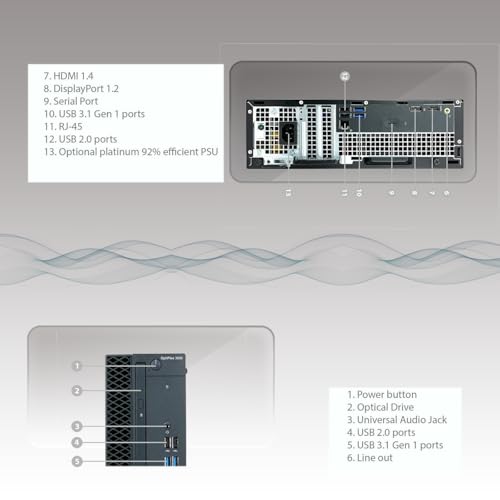 【中古整備品】デル デスクトップパソコン DE LL OptiPlex 3060 SFF/CPU 第8世代インテル Core i7 8700 (最大3.4GHz) / /16GB/Windows11 Pro&MS Office2019/USB3.0/DP/DVD/HDMI搭載/外付けWIFI付き (SSD512GB) 中間 画像