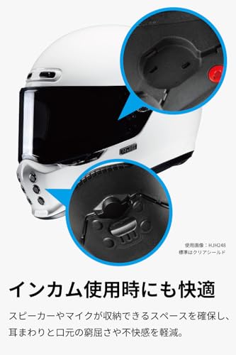 HJC HELMETS(エイチジェイシーヘルメット) バイク用 ヘルメット フルフェイス クラシック ベンチレーション 内装着脱 V10 ソリッド HJH248 SEMI FLAT BLACK L (58 - 59cm) 中間 画像