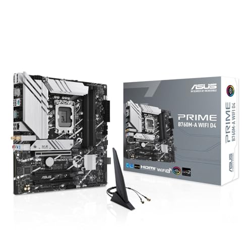 ASUS PRIME B760M-A WIFI D4 intel 第14・13・12世代 CPU対応 LGA1700 B760 搭載 DDR4 mATX マザーボード/国内正規代理店品 1枚目 画像