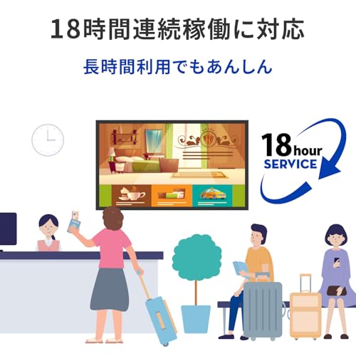 IODATA モニター 55インチ 4K UHD ADSパネル 高輝度 350cd/m2 18時間連続稼働 サイネージ (HDMI×3/D-sub9ピン/USB-A/スピーカー付/リモコン付/土日サポート/日本メーカー) EX-U551DX 中間 画像