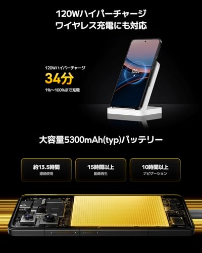 Xiaomi POCO F7 Ultra 16GB+512GB 日本語版 Simフリー スマートフォン Snapdragon 8 Elite 120Wハイパーチャージ IP68防塵防水 イエロー 中間 画像