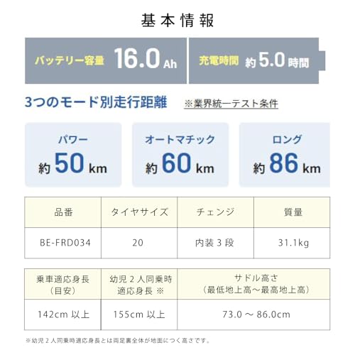 子供乗せ自転車 電動自転車 Panasonic(パナソニック) ギュット・クルームR・DX 20インチ 2025年モデル BE-FRD034 (マットネイビー, 20インチ) 中間 画像