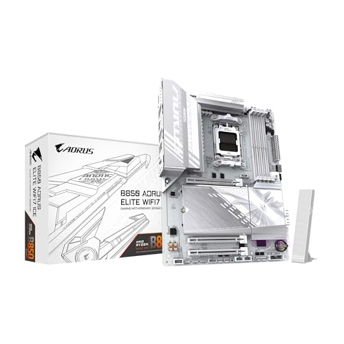 GIGABYTE B850 AORUS ELITE WIFI7 ICE - AMD Ryzen 用 ホワイト色 ATX 上位ゲーミングマザーボード MB6673 画像1