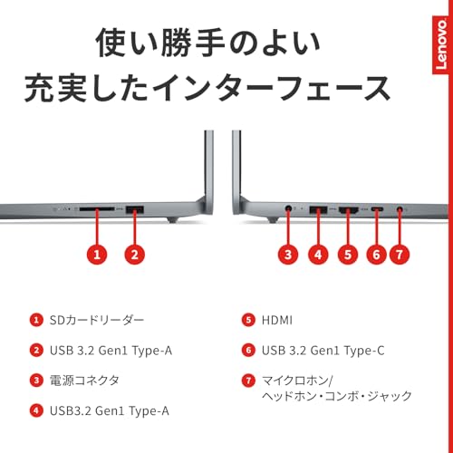 【Amazon.co.jp限定】Lenovo ノートパソコン パソコン IdeaPad Slim 3 15.6インチ AMD Ryzen™ 5 5625U メモリ16GB SSD512GB Windows11 バッテリー駆動14.0時間 重量1.62kg アークティックグレー 82XM00UMJP ノートPC 中間 画像