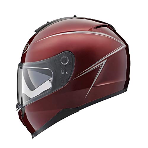 ヤマハ(Yamaha)バイクヘルメット フルフェイス YF-9 ZENITH サンバイザーモデル ピンストライプ ワインレッド Lサイズ(58-59cm) 90791-1784L 最後 画像