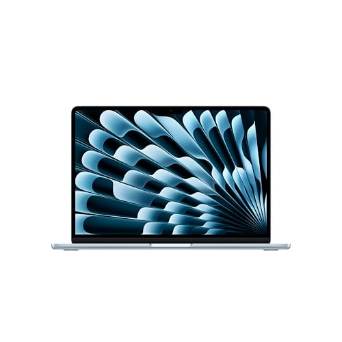 Apple 2025 MacBook Air M4 チップ搭載 13 インチノートブック: Apple Intelligence のために設計、13.6 インチ Liquid Retina ディスプレイ、16GBユニファイドメモリ、 256GB SSD ストレージ、12MP センターフレームカメラ、Touch ID - スカイブルー 画像1