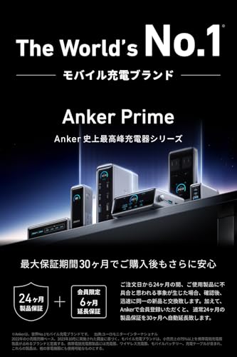 Anker Prime Power Bank (9600mAh, 65W, Fusion) (9600mAh 65W出力モバイルバッテリー搭載 USB充電器)【独自技術Anker GaN採用/Power Delivery対応/PSE技術基準適合/USB-C入力】iPhone MacBook Android その他機器対応 最後 画像