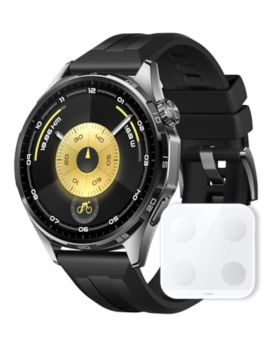 【体組成計セット】HUAWEI WATCH GT 6 46mm スマートウォッチ 1.47インチ大画面 最長21日間バッテリー ゴルフ/サイクリング/登山 スポーツモード100種類以上 GPS搭載 情緒/健康モニタリング iOS & Android対応 ブラック 画像1