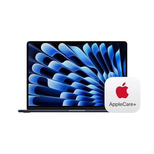 Apple 2025 MacBook Air M4 チップ搭載 15 インチノートブック: 24GBユニファイドメモリ、 512GB SSD ストレージ - ミッドナイト + 3年延長保証 AppleCare+ for 15インチMacBook Air(M4) 1枚目 画像