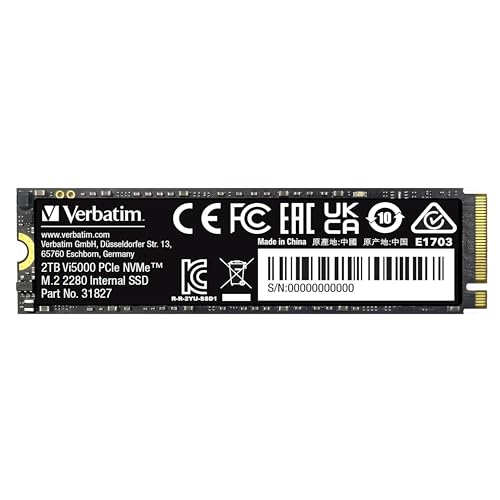 Verbatim バーベイタム NVMe PCIe Gen4.0x4 PCIe4.0 Vi5000シリーズ 2TB 最大読込 5000MB 国内代理店IO Dataサポート 31827-J 1枚目 画像