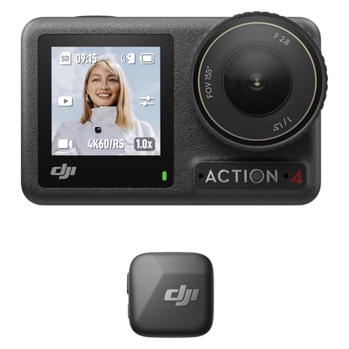 DJI Osmo Action 4+DJI Mic Miniトランスミッター(インフィニティブラック) アクションカメラ ワイヤレスマイク オーディオ OsmoAudio™直接接続 アクティブ ノイズキャンセリング 自動制限機能 1枚目 画像