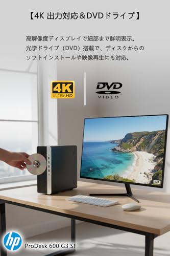 【karamel整備済み品】エイチピー【Intel Core-i7搭載】デスクトップPC ProDesk600G3 / MS Office 2019(Home&Business) Win11 Pro/メモリ16GB & SSD:512GB 高性能 トレーダー用パソコン Desktop/光学ドライブ搭載/Type-C、Displayport、VGA /最大3画面 4K ディスプレイ対応 中間 画像